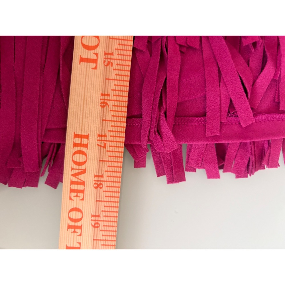 Sincerely Jules Magenta Fringe Mini Skirt - Picture 5 of 6
